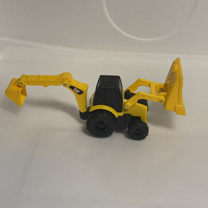 Mini Machines Vat Front Loader Backhoe 1:64 Scale Yellow Excavator