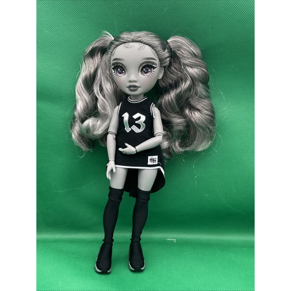 Rainbow High Nicole Steel Grayscale Fashion Shadow High Doll Athletic Attire