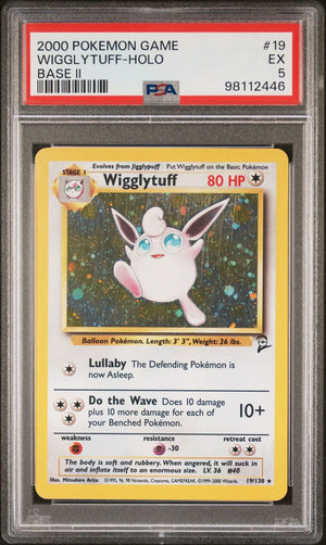 2000 POKEMON GAME BASE II 19 WIGGLYTUFF-HOLO - PSA 5 EX