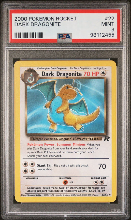 2000 POKEMON ROCKET 22 DARK DRAGONITE - toyscardscomics