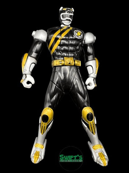 2001 - Power Ranger 6" Wild Force Spin Black Ranger Bandai - Used - toyscardscomics
