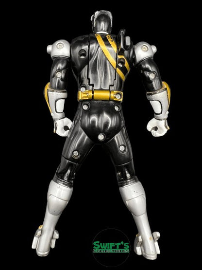 2001 - Power Ranger 6" Wild Force Spin Black Ranger Bandai - Used - toyscardscomics
