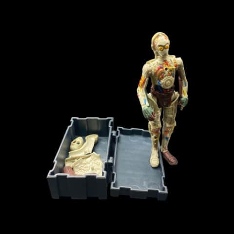 2001 STAR WARS SAGA PHASE I '02/#04 C-3PO REMOVABLE PANELS Loose 3.75 Figure - toyscardscomics