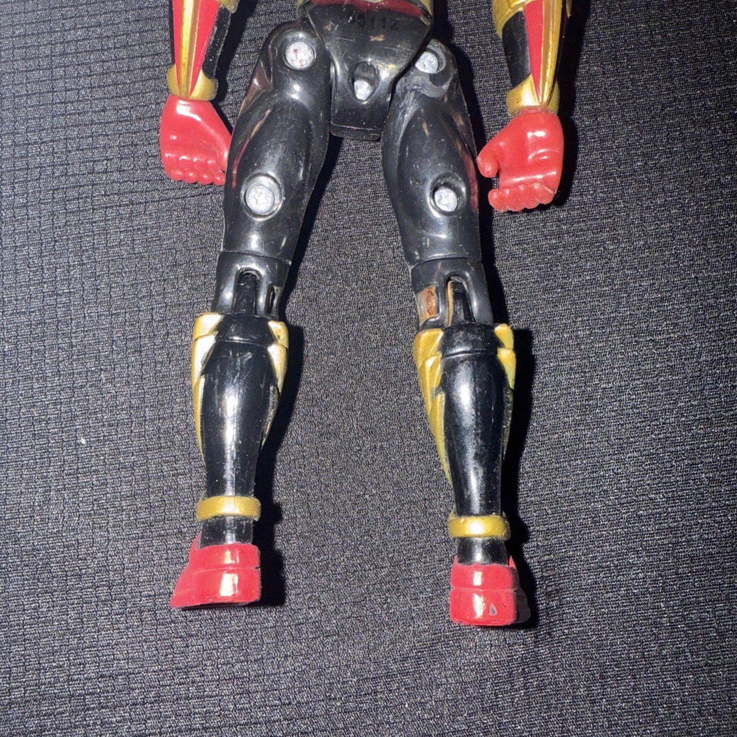 2002 Power Rangers Ninja Storm CRIMSON THUNDER RANGER 5" Action Figure Bandai - toyscardscomics