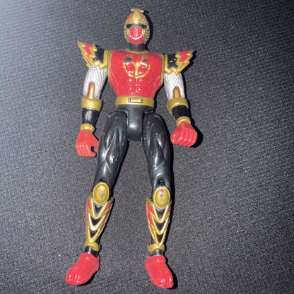 2002 Power Rangers Ninja Storm CRIMSON THUNDER RANGER 5" Action Figure Bandai - toyscardscomics