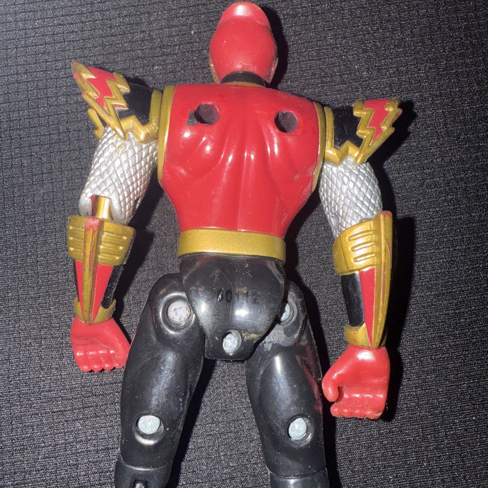 2002 Power Rangers Ninja Storm CRIMSON THUNDER RANGER 5" Action Figure Bandai - toyscardscomics