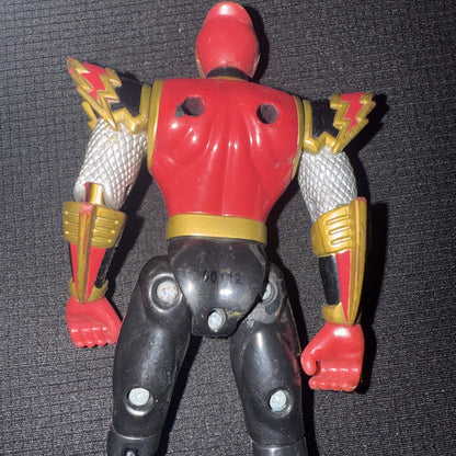 2002 Power Rangers Ninja Storm CRIMSON THUNDER RANGER 5" Action Figure Bandai - toyscardscomics