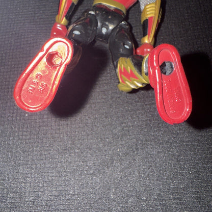 2002 Power Rangers Ninja Storm CRIMSON THUNDER RANGER 5" Action Figure Bandai - toyscardscomics
