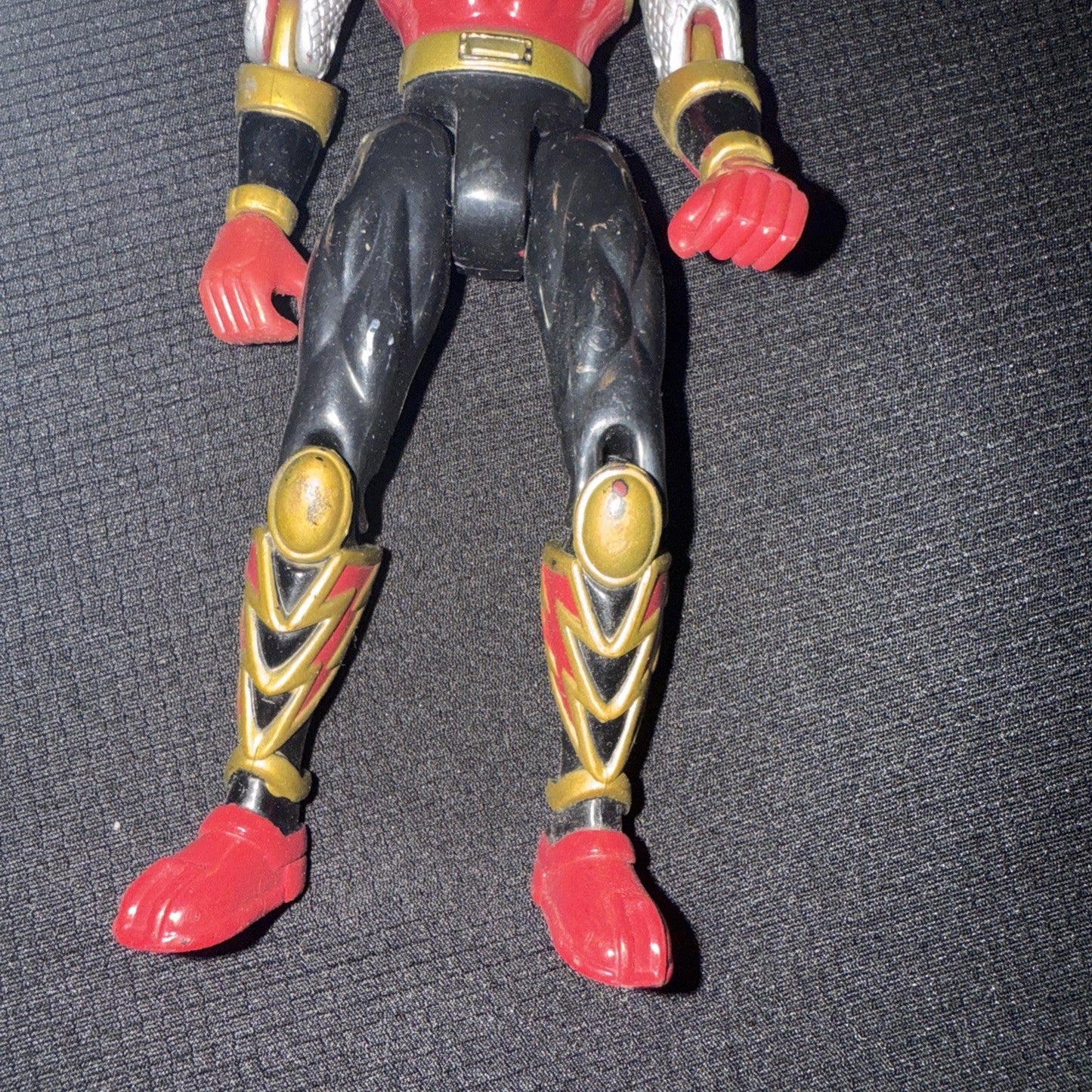 2002 Power Rangers Ninja Storm CRIMSON THUNDER RANGER 5" Action Figure Bandai - toyscardscomics
