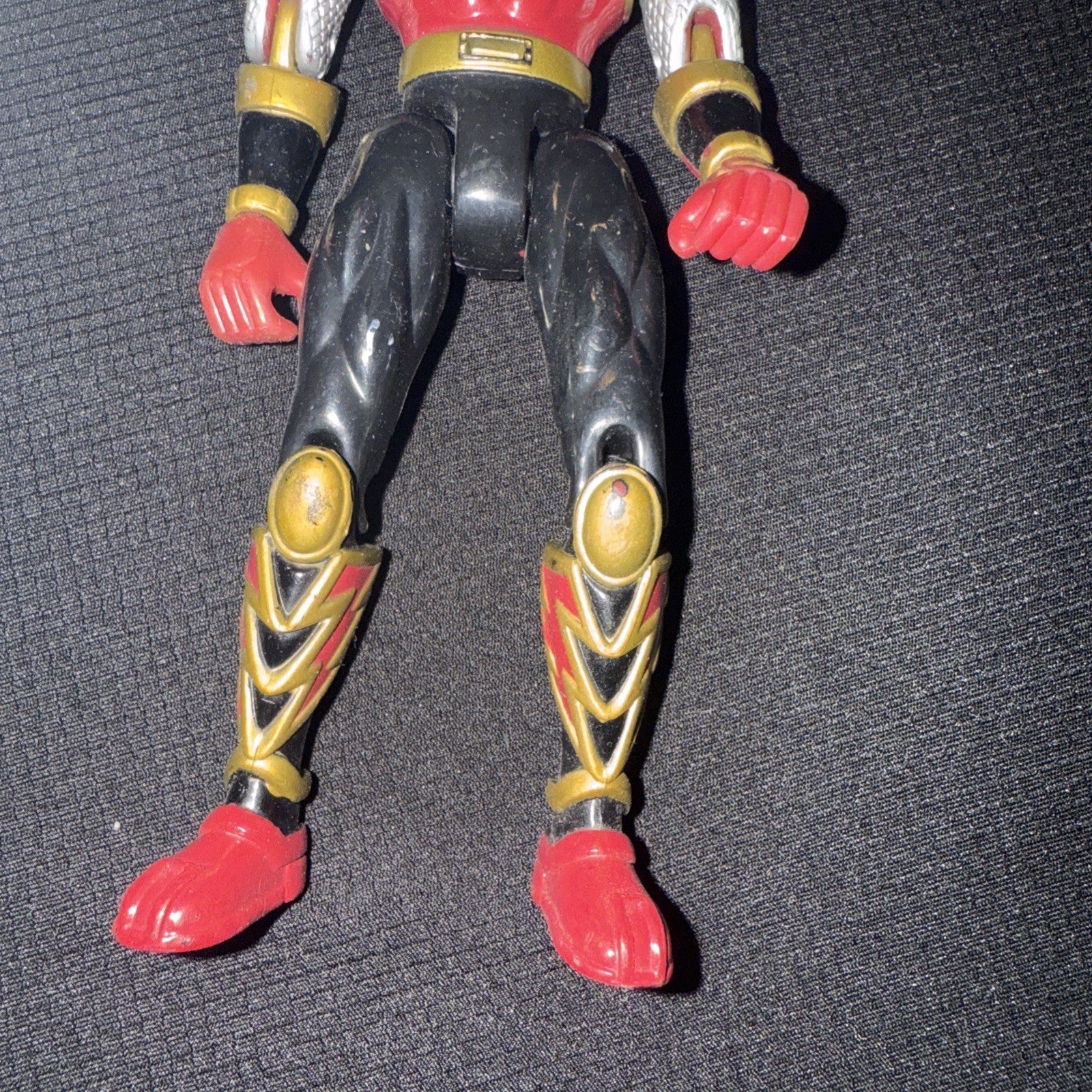 2002 Power Rangers Ninja Storm CRIMSON THUNDER RANGER 5" Action Figure Bandai - toyscardscomics
