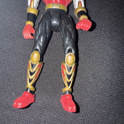 2002 Power Rangers Ninja Storm CRIMSON THUNDER RANGER 5" Action Figure Bandai - toyscardscomics