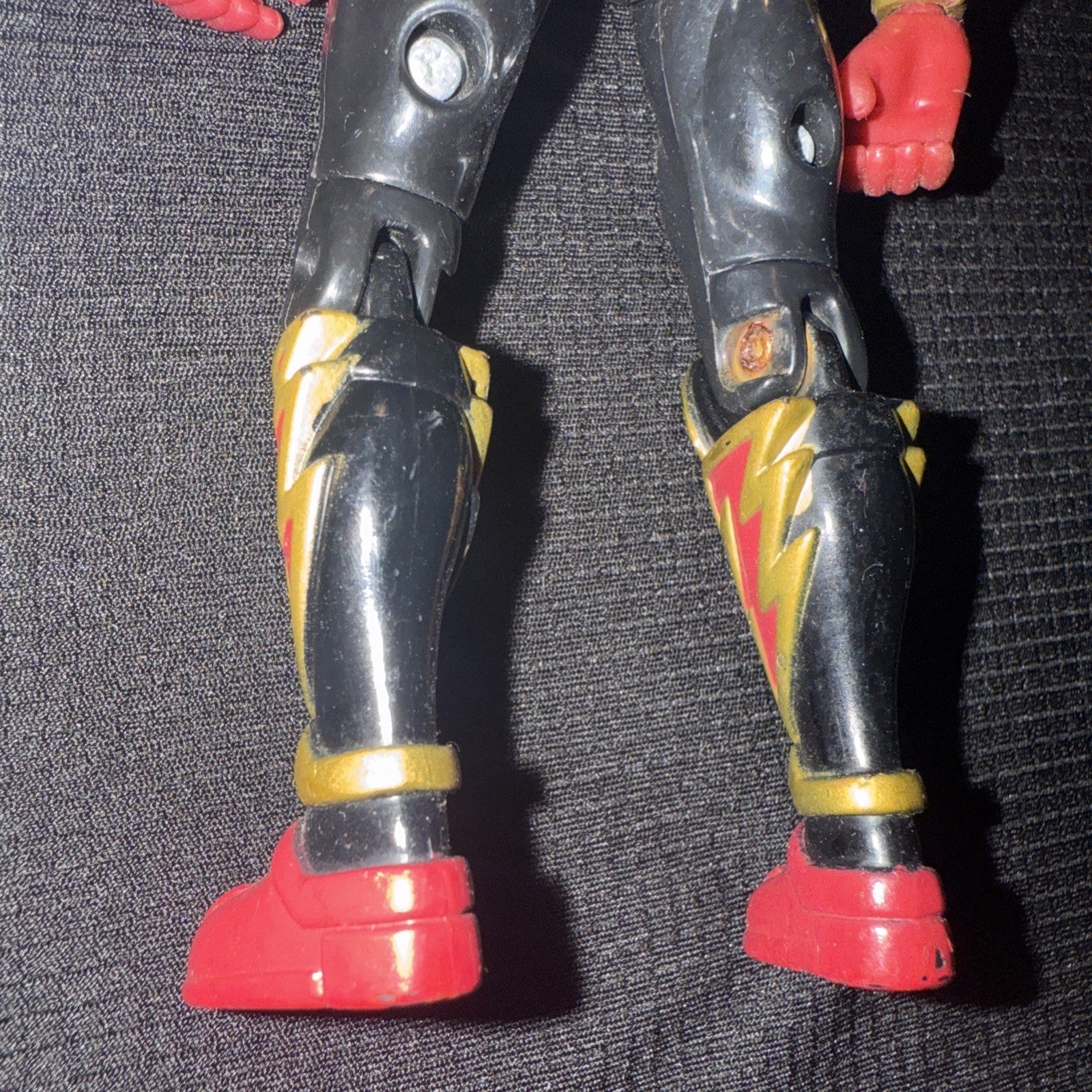 2002 Power Rangers Ninja Storm CRIMSON THUNDER RANGER 5" Action Figure Bandai - toyscardscomics