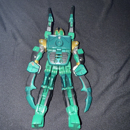 2002 Power Rangers Ninja Storm Green Morph Spider 7" Bandai Action Figure - toyscardscomics