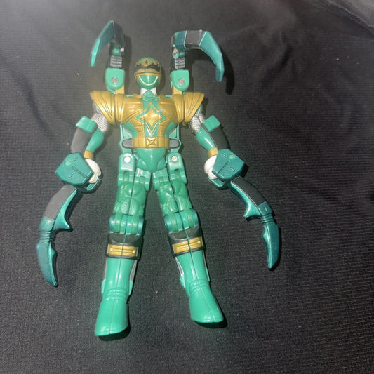 2002 Power Rangers Ninja Storm Green Morph Spider 7" Bandai Action Figure - toyscardscomics