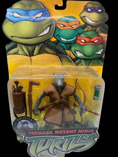 2002 - TMNT "Splinter" Action Figure by Playmates - MOC - toyscardscomics