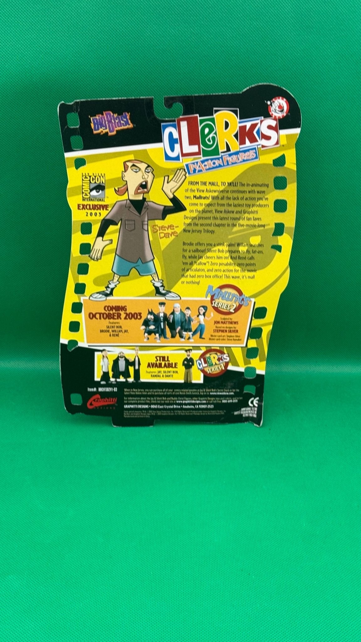 2003 Clerks InAction Figures Steve - Dave - Exclusive Signed - toyscardscomics