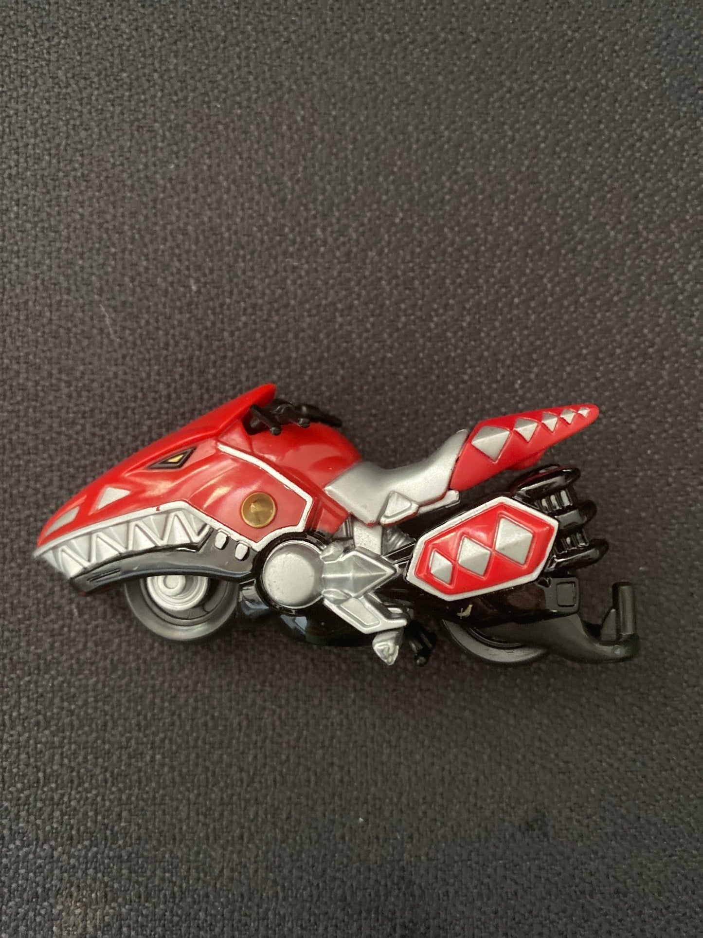 2004 POWER RANGERS Dino Thunder comic Red RAPTOR MEGA CYCLE Vehicle - toyscardscomics