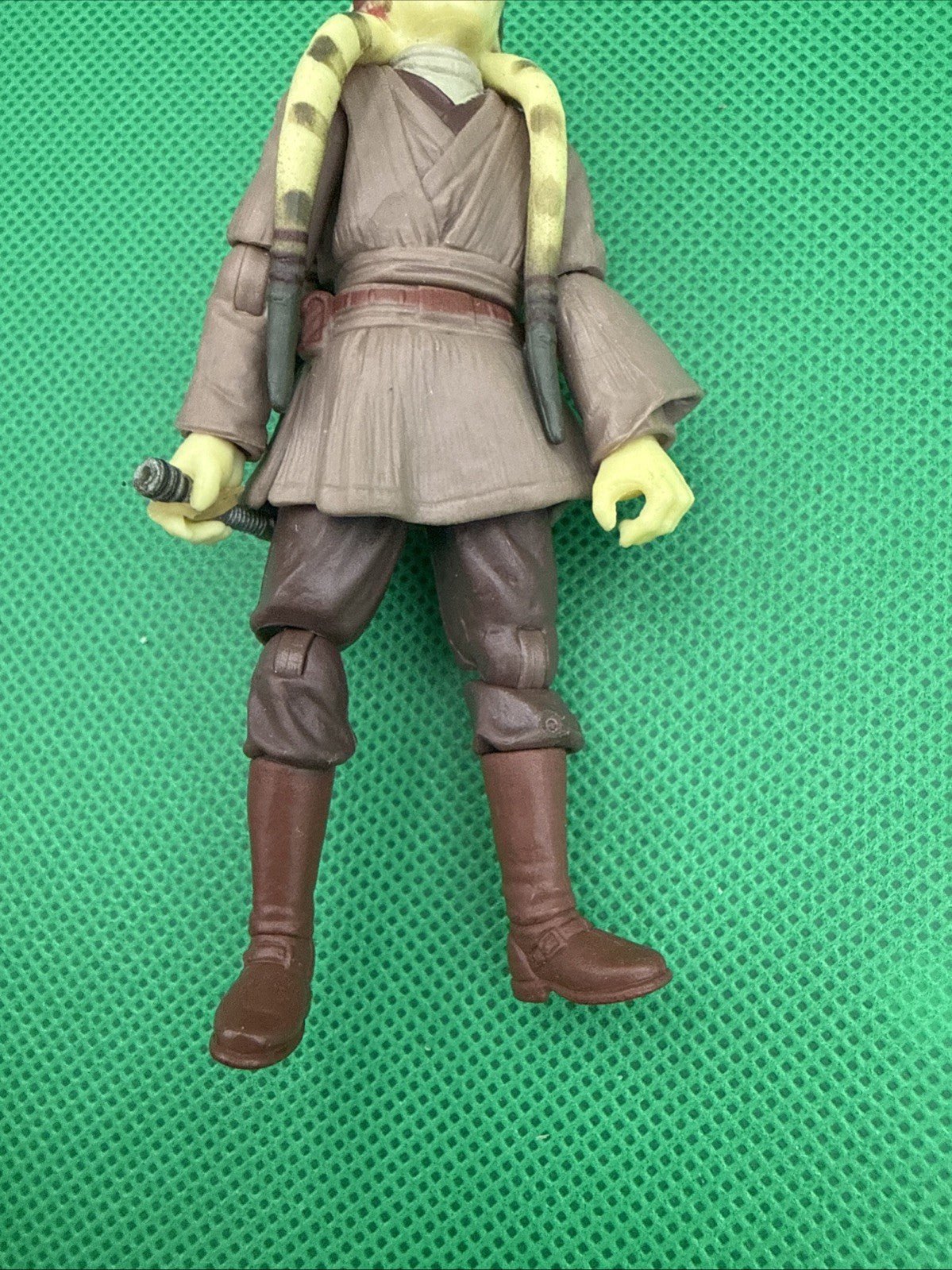 2004 STAR WARS KIT FISTO JEDI MASTER 3.75” ADJUSTABLE LOOSE ACTION FIGURE - toyscardscomics