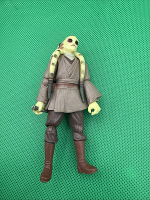 2004 STAR WARS KIT FISTO JEDI MASTER 3.75” ADJUSTABLE LOOSE ACTION FIGURE