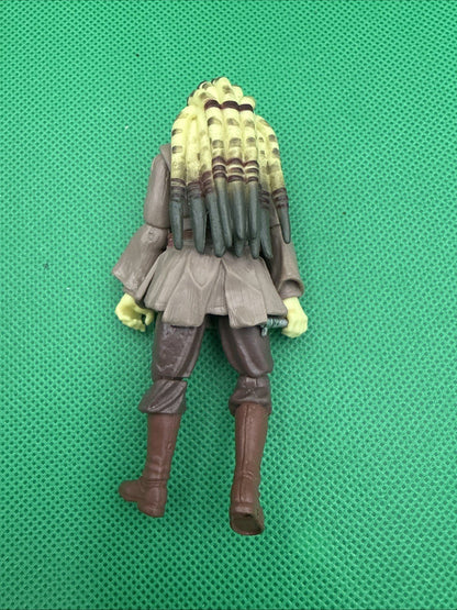 2004 STAR WARS KIT FISTO JEDI MASTER 3.75” ADJUSTABLE LOOSE ACTION FIGURE - toyscardscomics