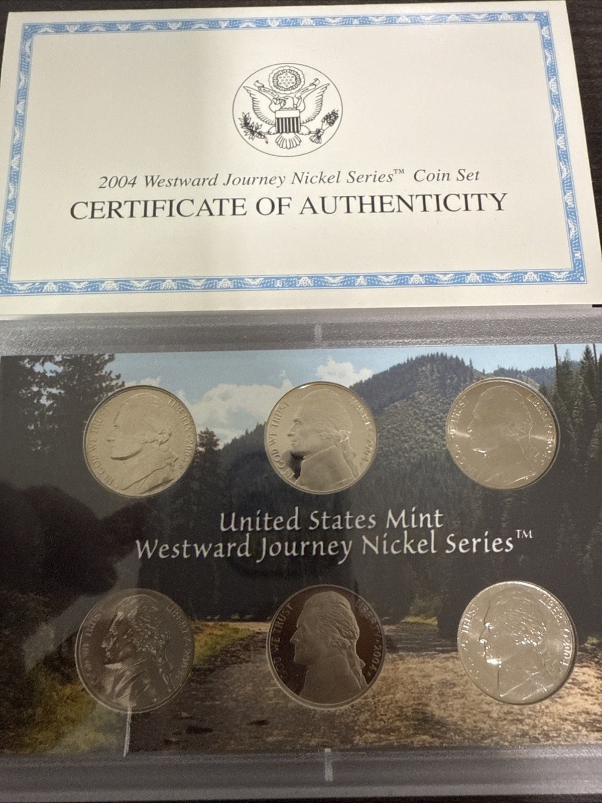2004 US Mint Westward Journey Nickel Series Coin Set w/ COA - toyscardscomics