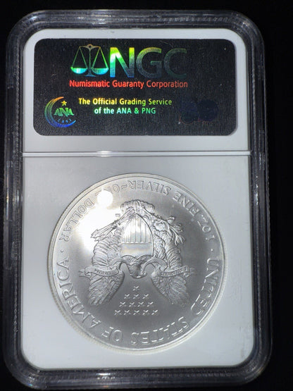 2005 $1 AMERICAN SILVER EAGLE NGC MS69 first strikes - toyscardscomics