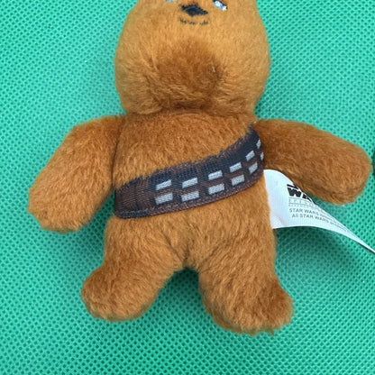 2005 Burger King Star Wars Episode III Chewbacca Plush Toy – 4” Mini Stuffed - toyscardscomics