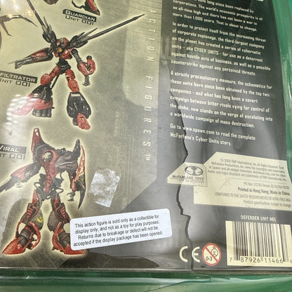 2005 McFarlane Toys Cyber Units Figure Defender Unit 001 Todd McFarlane Spawn - toyscardscomics