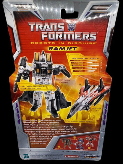 2006 - TRANSFORMERS Deluxe Classic "RAMJET" Hasbro Flip for Robot Mode - MOC - toyscardscomics