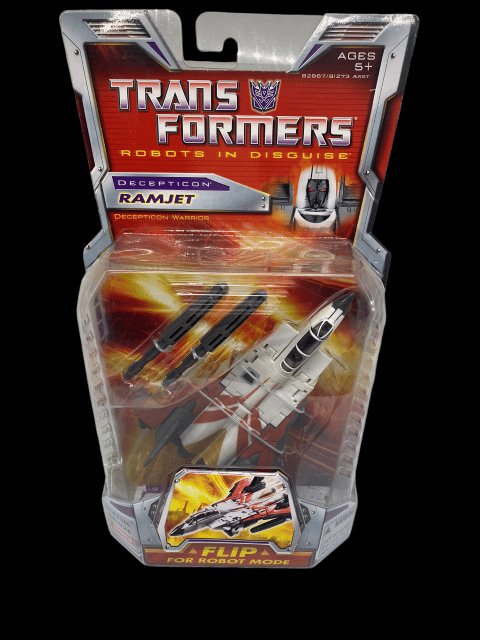 2006 - TRANSFORMERS Deluxe Classic "RAMJET" Hasbro Flip for Robot Mode - MOC - toyscardscomics