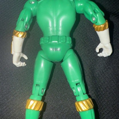 2008 Bandai Green Shark Ranger Full Throttle Action Figure 5.5" Tall - toyscardscomics