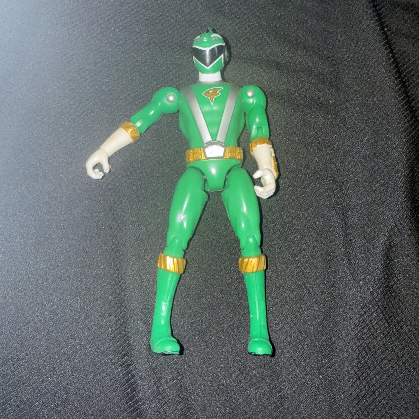 2008 Bandai Green Shark Ranger Full Throttle Action Figure 5.5" Tall - toyscardscomics
