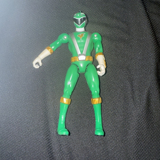 2008 Bandai Green Shark Ranger Full Throttle Action Figure 5.5" Tall - toyscardscomics