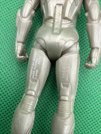 2011 Hasbro Iron Man Action Figure Gray Avengers - toyscardscomics