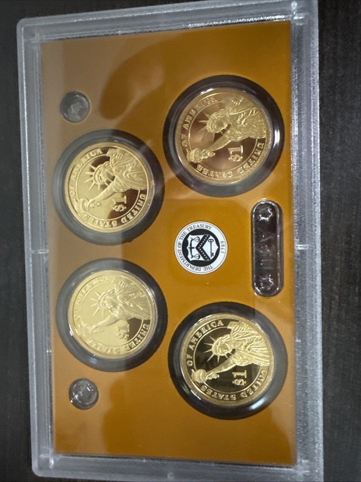 2011 US Mint Proof Set 4 Piece Presidential Golden Dollar Set OGP COA - toyscardscomics
