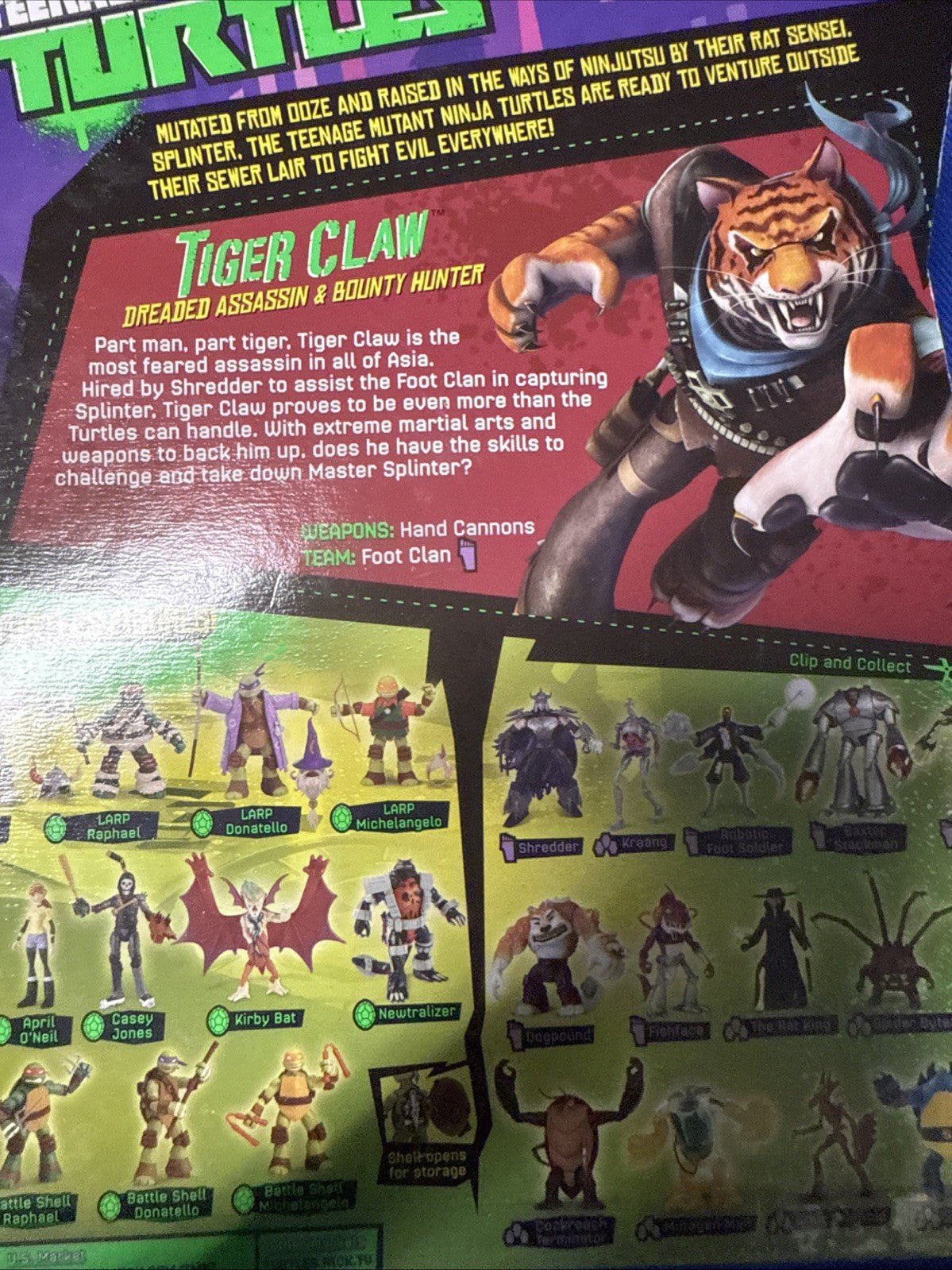 2012 Teenage Mutant Ninja Turtles MOC 5" Tiger Claw Figure Nickelodeon - toyscardscomics