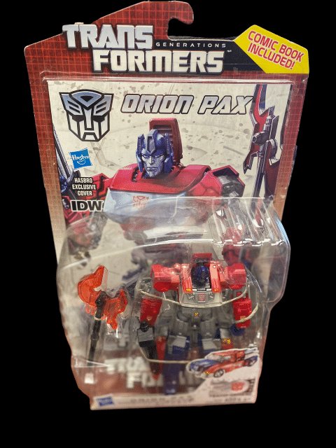 2012 - Transformers Orion Pax with Comic Book MOC - toyscardscomics