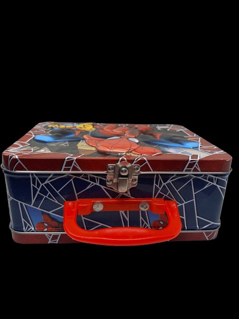 2013 - Marvel "Spiderman" Go Spidey Tin Lunch Box Embossed (missing Thermos) - Used - toyscardscomics