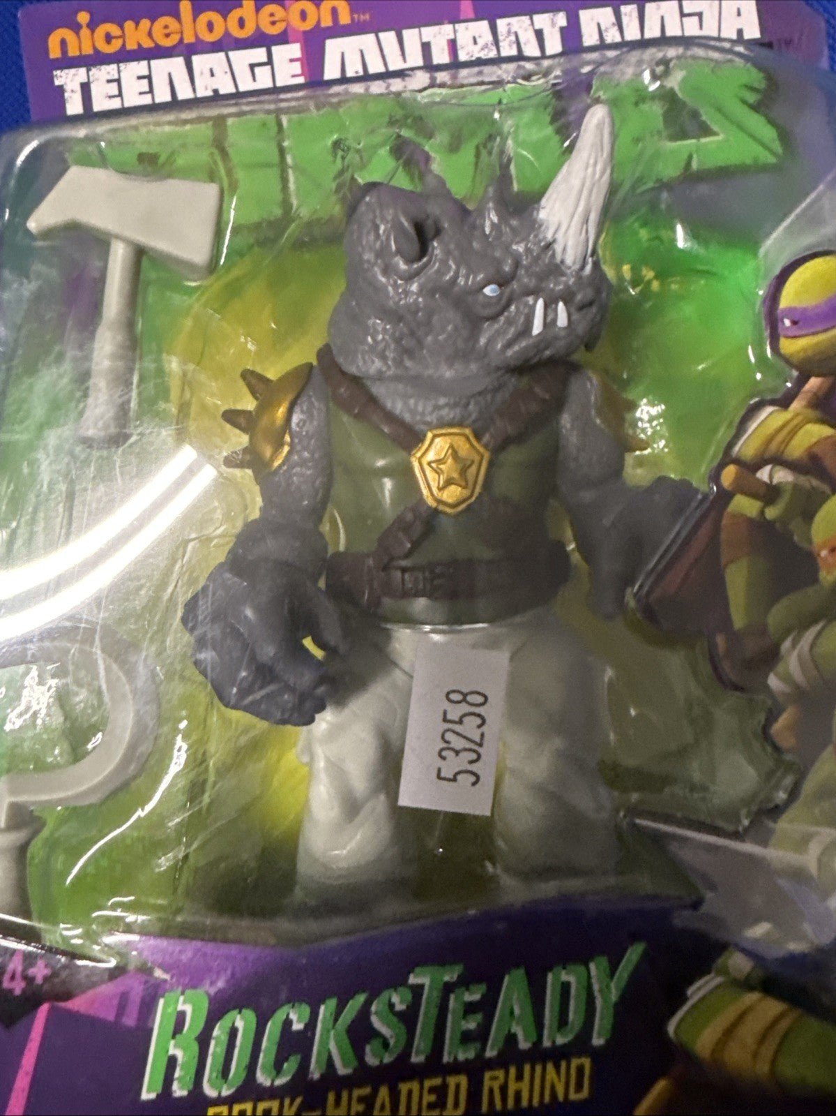 2014 Playmates TMNT Nickelodeon Teenage Mutant Ninja Turtles - Rocksteady - NEW - toyscardscomics