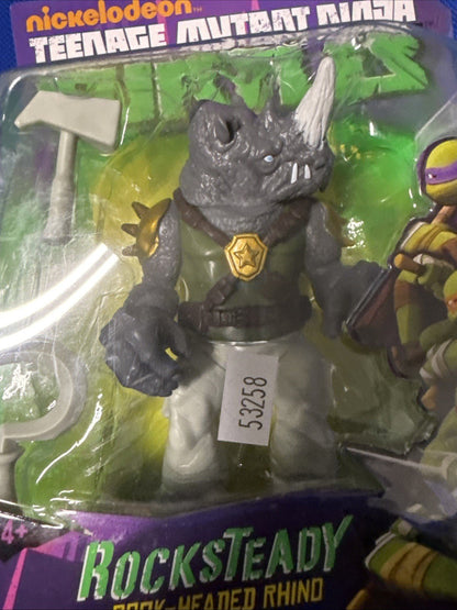 2014 Playmates TMNT Nickelodeon Teenage Mutant Ninja Turtles - Rocksteady - NEW - toyscardscomics
