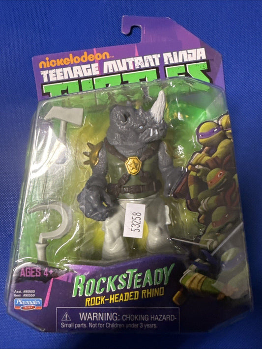 2014 Playmates TMNT Nickelodeon Teenage Mutant Ninja Turtles - Rocksteady - NEW - toyscardscomics