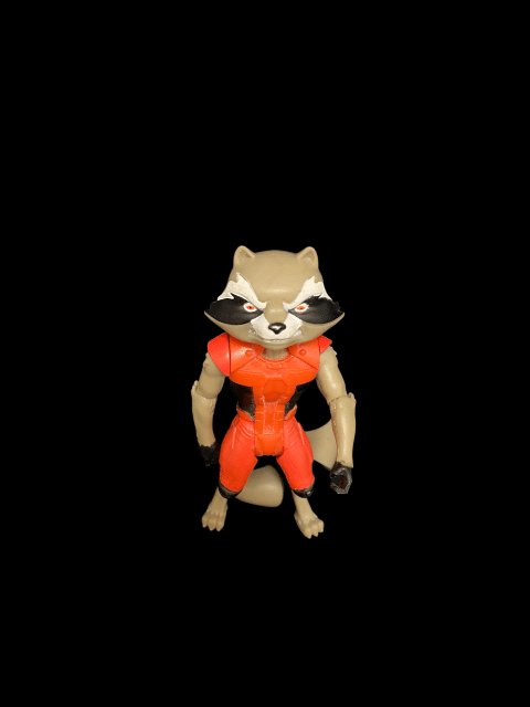 2015 - 3.75" Rocket Raccoon Action Figure Marvel Guardians Of The Galaxy - Used - toyscardscomics