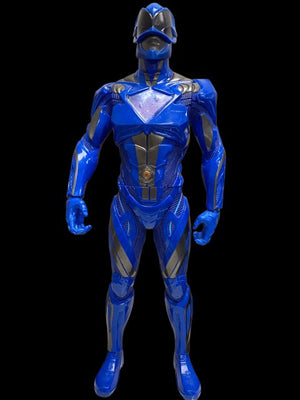 2016 - MMPR Jakks Pacific 20 Inch Blue Power Ranger Action Figure - w/Articulating Neck/Arms - Used