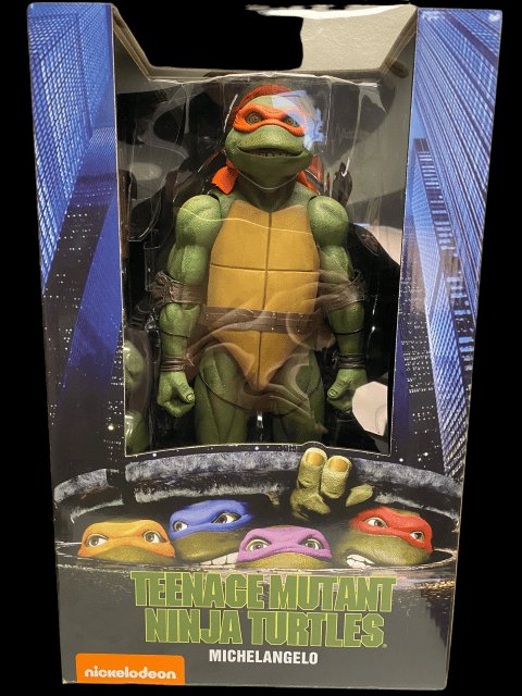 2017 - NECA "Michelangelo" 18' Action Figure by Reel Toys - Sealed in Box - toyscardscomics