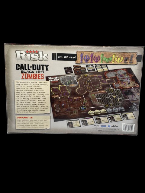 2018 - Hasbro Activision "Risck Call of Duty Black Ops Zombies" board game - Sealed in Original Plastic - toyscardscomics