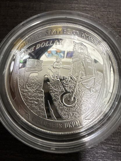 2019 Apollo 11 50th Anniversary Uncirculated Silver Dollar Coin W/ COA and OGP - toyscardscomics