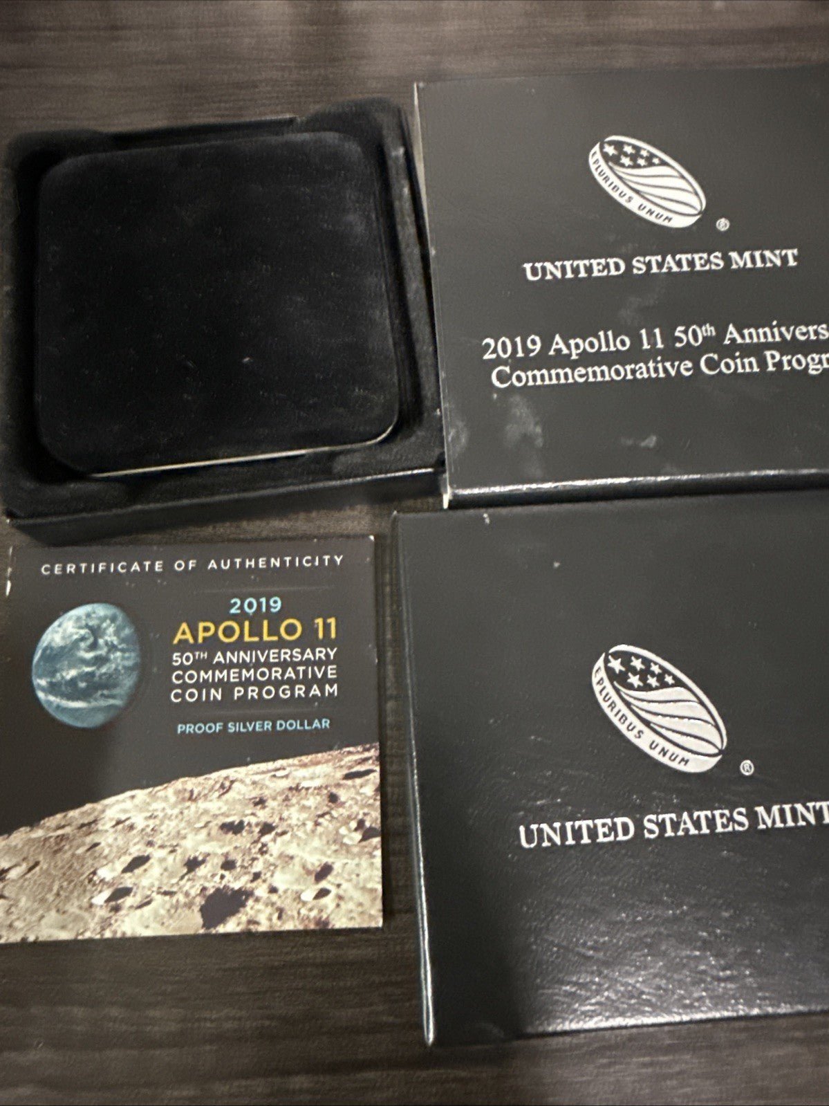 2019 Apollo 11 50th Anniversary Uncirculated Silver Dollar Coin W/ COA and OGP - toyscardscomics
