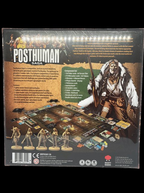 2019 - Kickstarter "POSTHUMAN SAGA" by Mighty Boards designed by Gordon Calleja - Sealed in Original Plastic - toyscardscomics