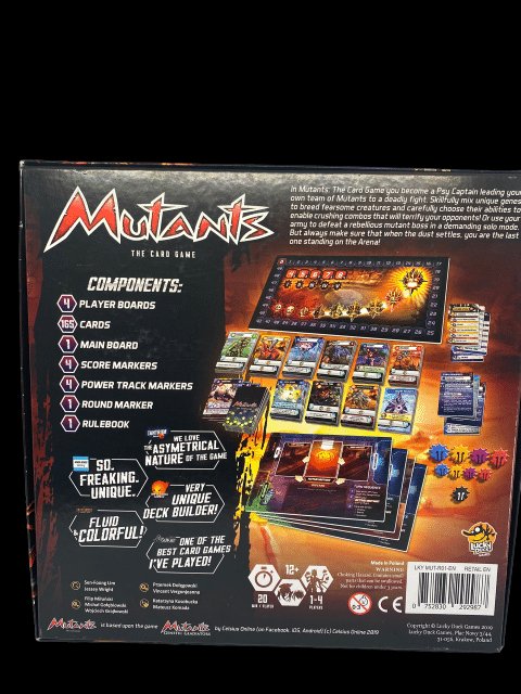 2019 - "Mutants The Card Game" by Lucky Duck Games Kickstarter- New but Open - complete - toyscardscomics