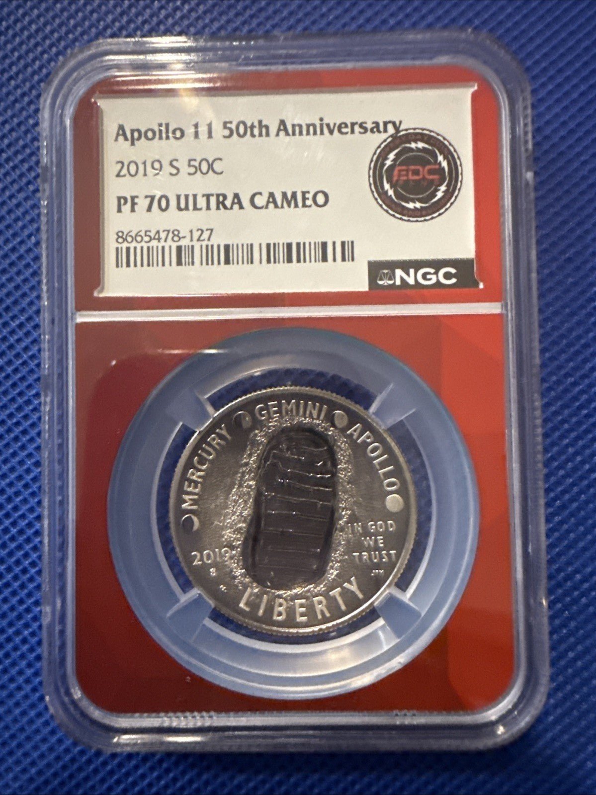 2019 - S Apollo 11 50th Anniversary Half NGC PF70 Ultra Cameo ⚡️SILVER⚡️ - toyscardscomics